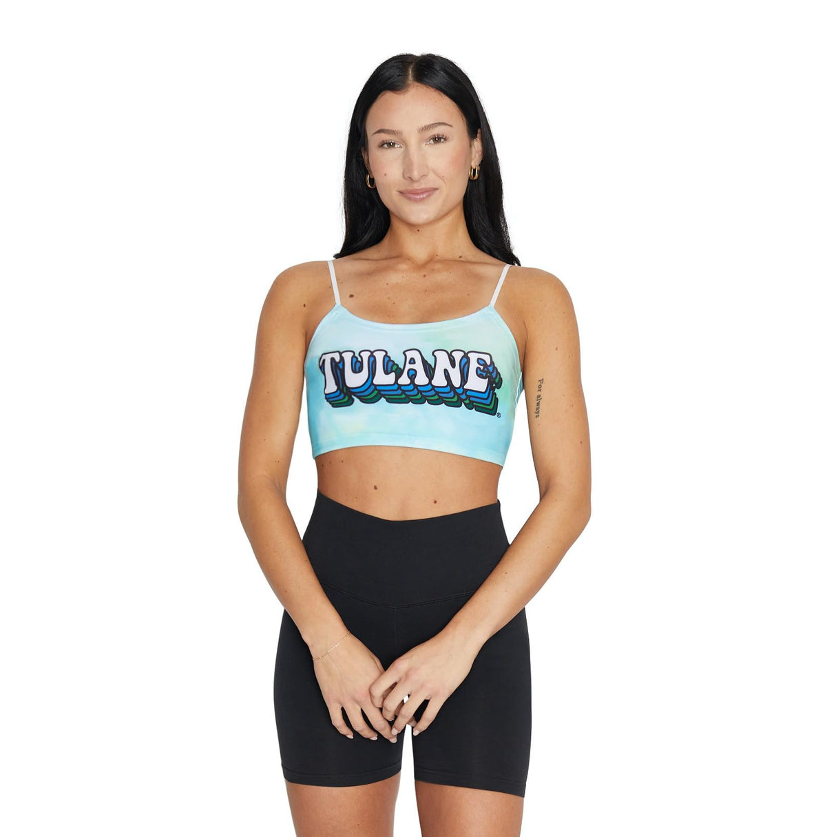 Lojobands Women's Tailgate Outfit College Spaghetti Tank Top Crop Top Made in USA One Size Fits Most