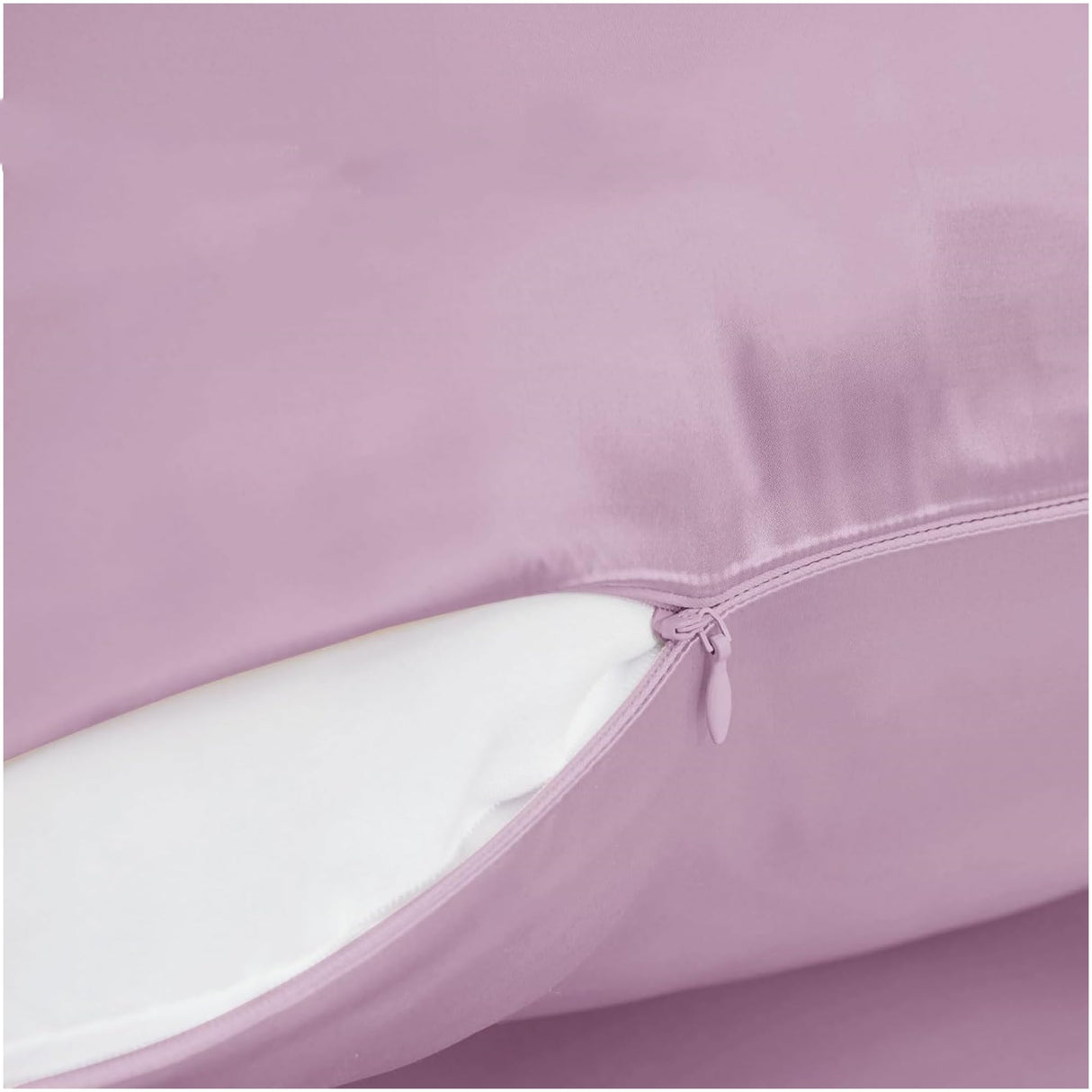 Pink Silk Pillow Cases with Zipper Made in USA, 100% 22 Momme Mulberry Silk Pillowcase for Hair and Skin, Acne Free, Anti Aging, Anti Wrinkle, Hypoallergenic (Pink, Standard)