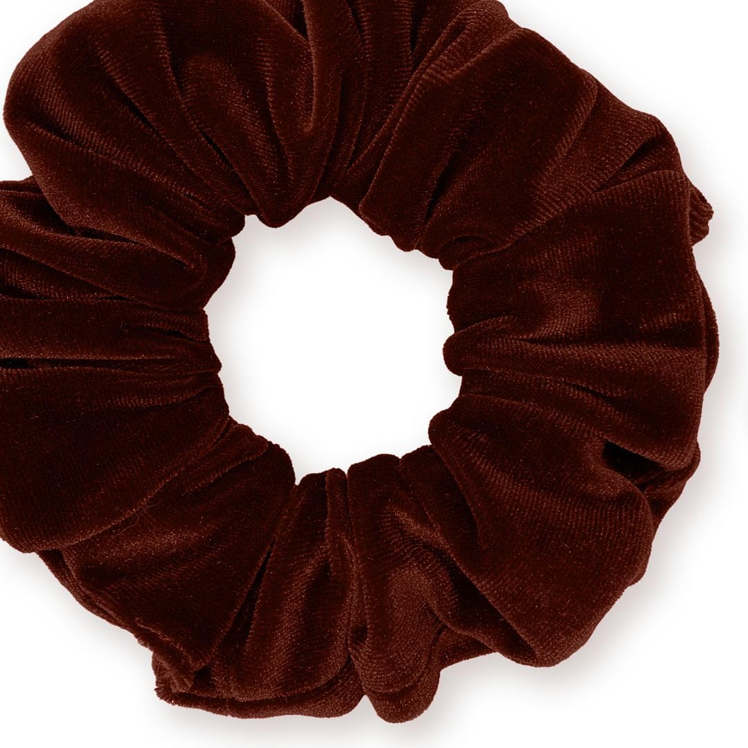 Velvet Scrunchies Premium Plush Soft Ponytail Holder Made in the USA Black