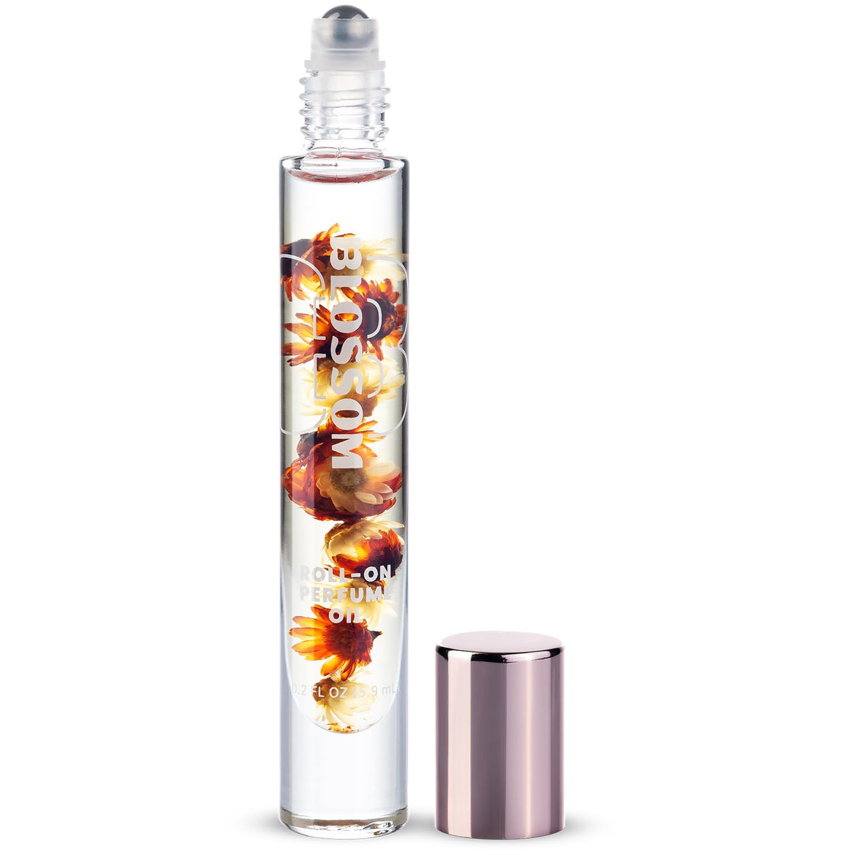 Blossom Roll on Perfume Oil for Women, Alcohol Free Rollerball Perfume with Essential Oil, Infused with Real Flowers, Made in USA, 0.20 oz (Lemon, Bergamot, Violet, White Musk), Cactus Flower