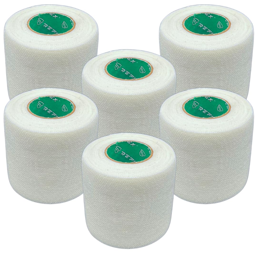 Shield Reflex | Stretch Athletic Tape, Tear by Hand, Made in USA, Thin, Flexible, Elastic Sports Tape, Spatting Football Tape 6 Pack (Midnight Blue, 2 Inch)