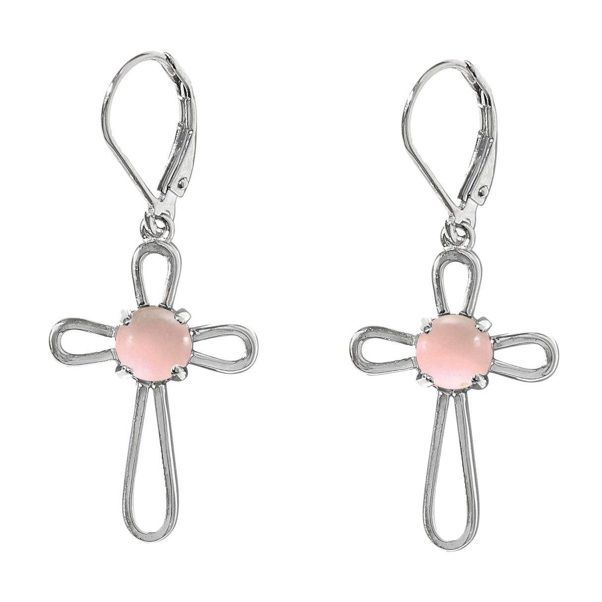 Bottled Up Designs Handmade Recycled Antique Glass and Bottles Sterling Silver At The Cross Lever-Back Earrings (Vintage Aqua Mason Jar)