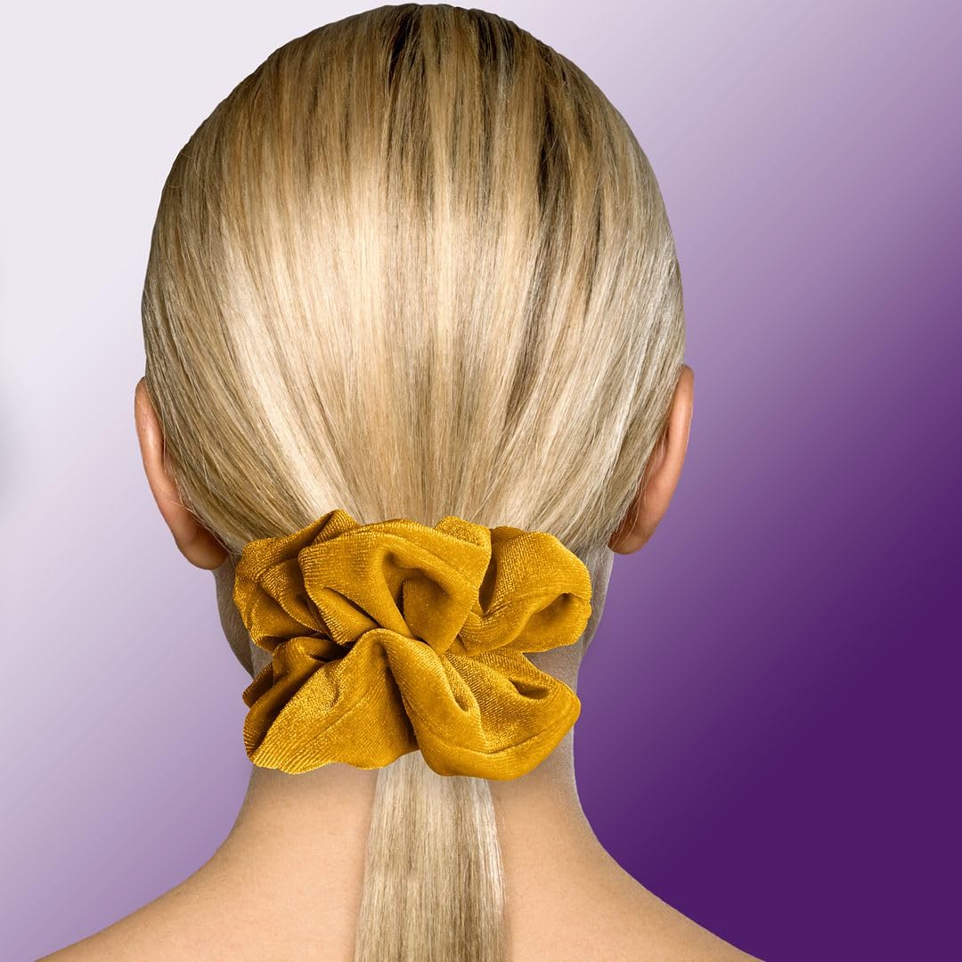 Velvet Scrunchies Jumbo Size Plush Big Ponytail Holders Thick Braided Locked Hair Big Made in the USA Green Pine