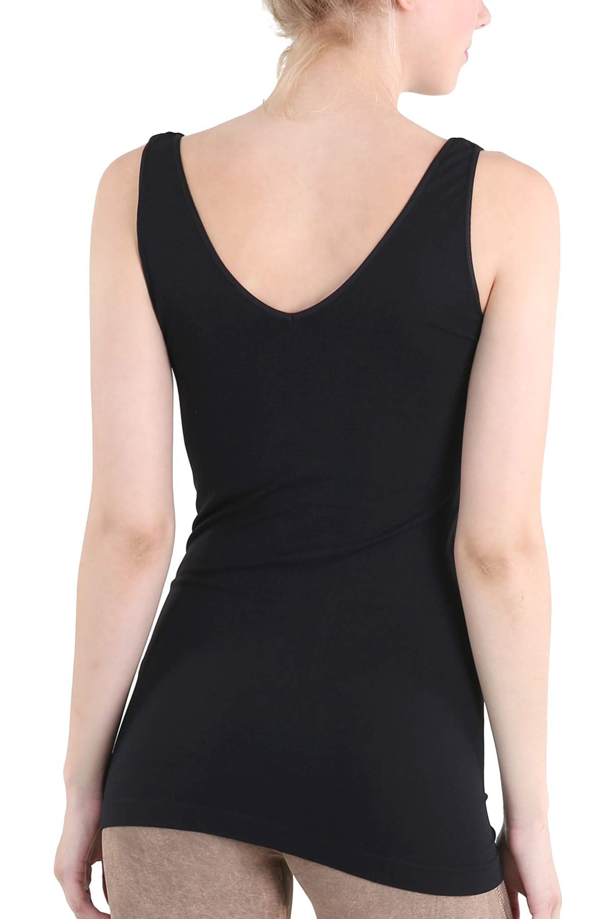 NIKIBIKI Women Seamless Reversible Classic Tank Top, Made in U.S.A, One Size