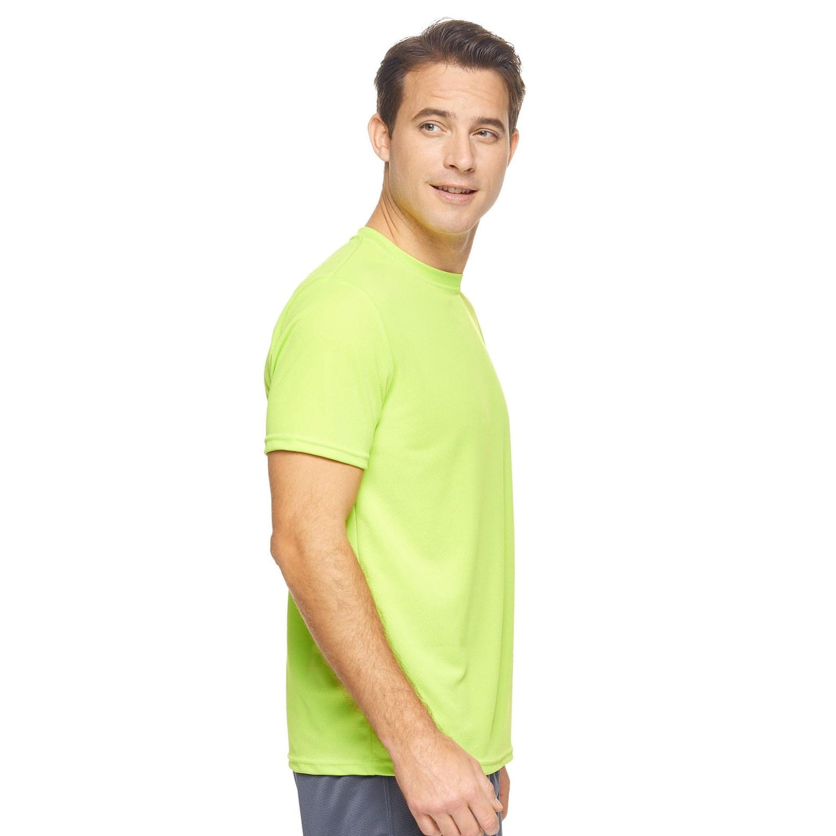 Expert Brand USA-Made Men's Oxymesh Crewneck Short Sleeve Active T-Shirt for Sports Hiking Running Gym