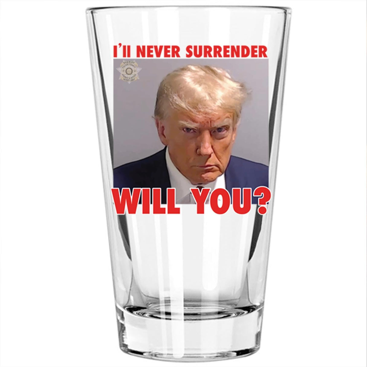 Trump Mugshot Shot Glass | Trump Lovers Gift | Gift for Him - Set of 4 (2 oz)