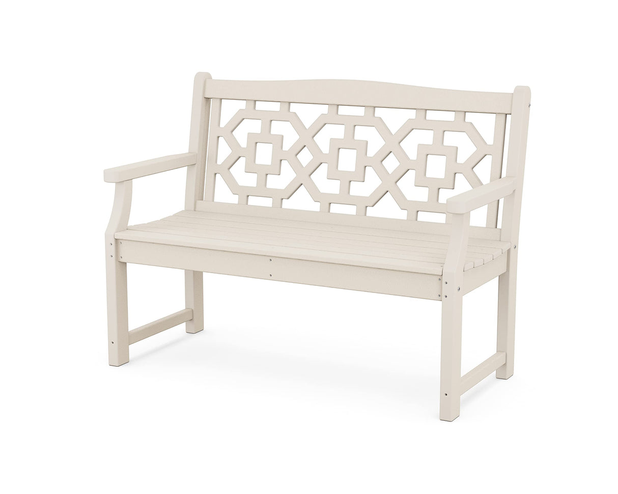 MARTHA STEWART MSTGB481BL Chinoiserie 48" Garden Bench, Black