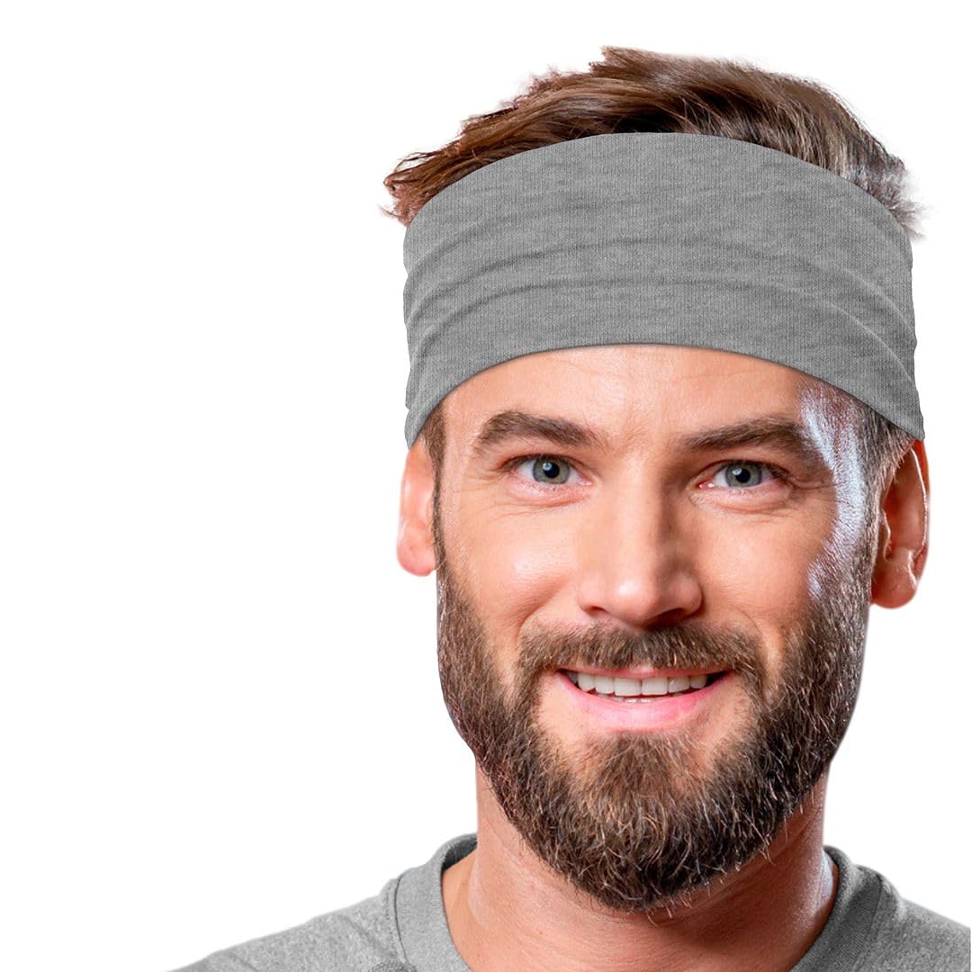 Men's Cotton Headbands Sweatbands 5" Wide Sports Fitness Yoga Fashion Made in USA