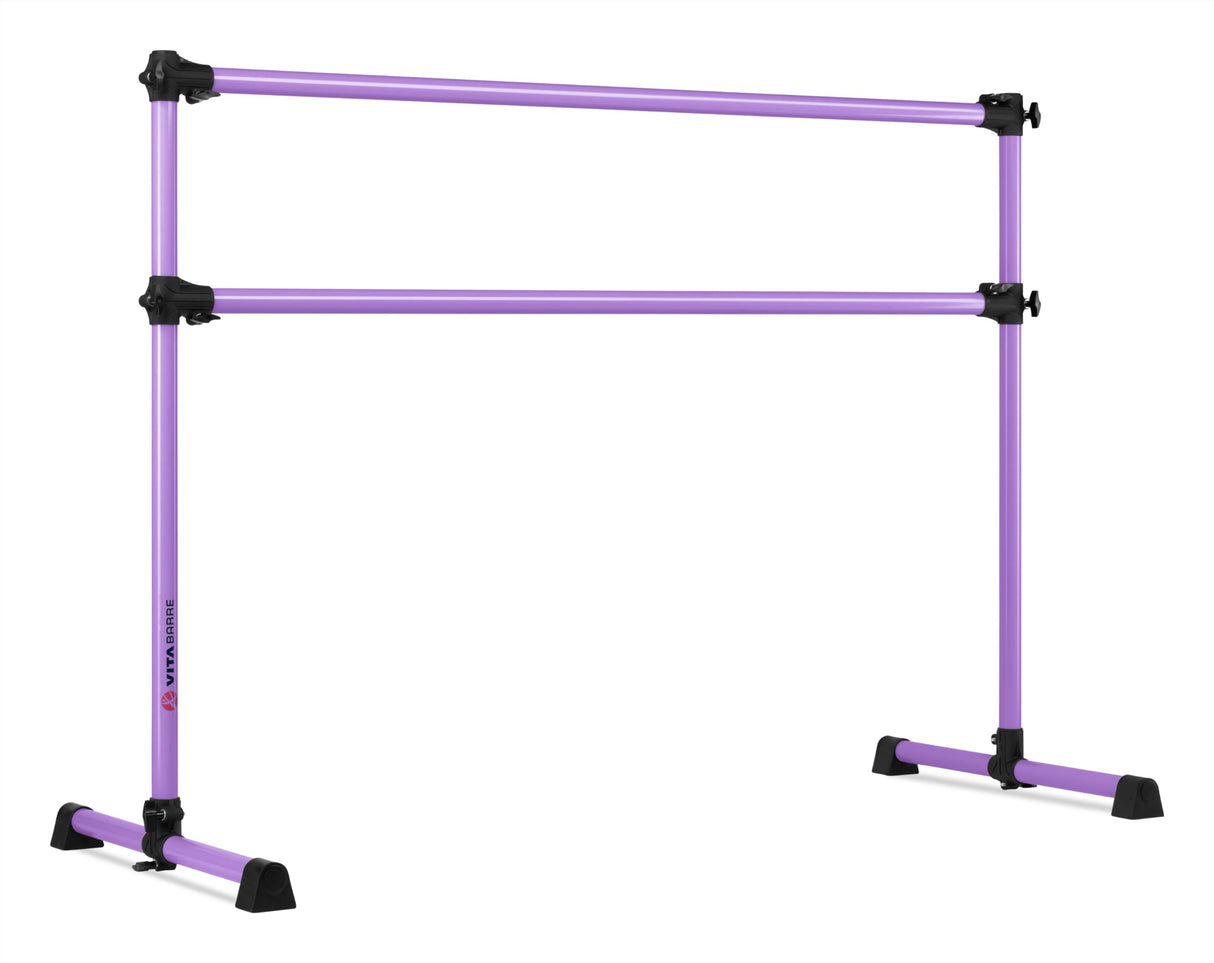 VITA Barre Portable Freestanding Double Ballet Barre, Prodigy, Aluminum | Adjustable Height, USA Made, Home or Gym Exercise Equipment for Kids & Adults | Dance, Fitness, Pilates