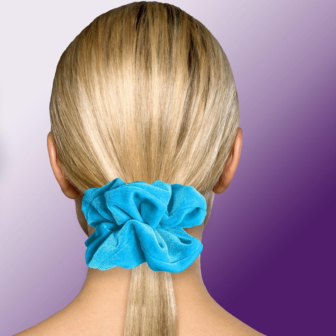 Velvet Scrunchies Jumbo Size Plush Big Ponytail Holders Thick Braided Locked Hair Big Made in the USA Green Pine