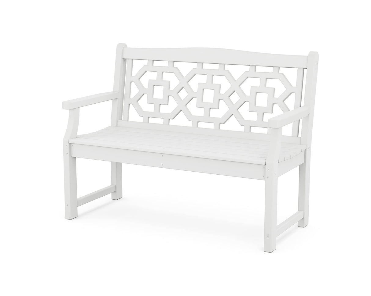 MARTHA STEWART MSTGB481BL Chinoiserie 48" Garden Bench, Black