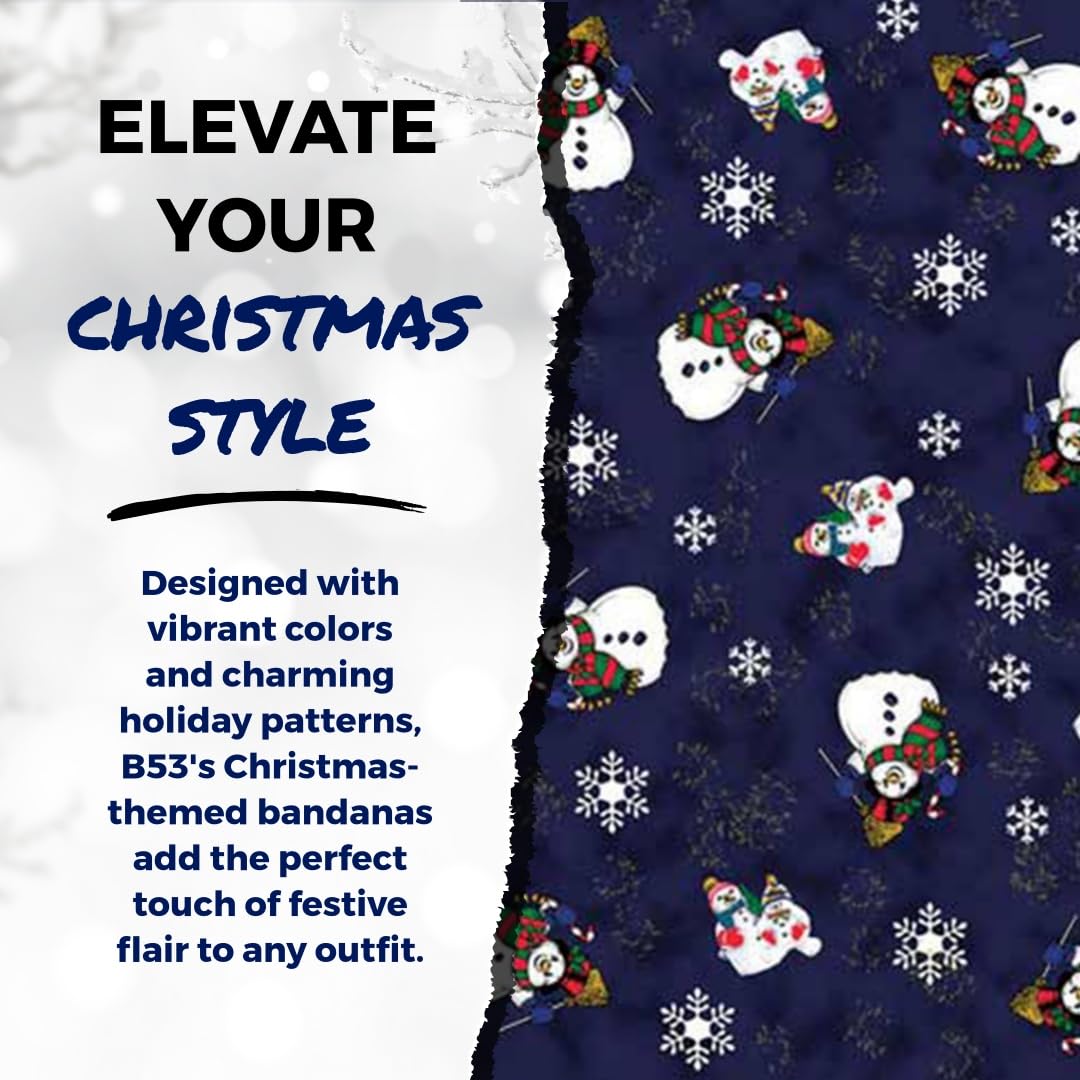 B53 100% Cotton Paisley Bandanas Made in the USA - Stylish Headband, Handkerchief, Scarf - 21 inch x 21 inch