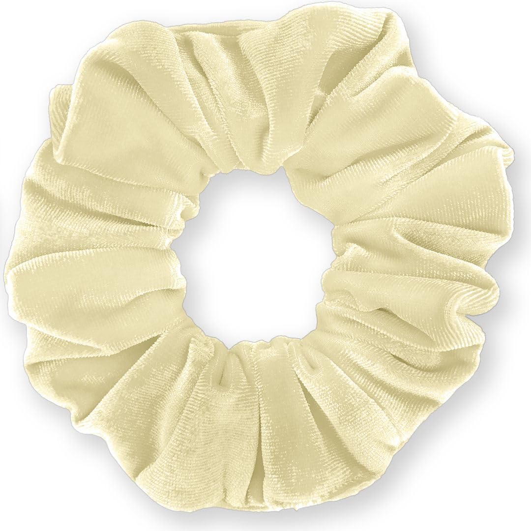 Velvet Scrunchies Premium Plush Soft Ponytail Holder Made in the USA Black