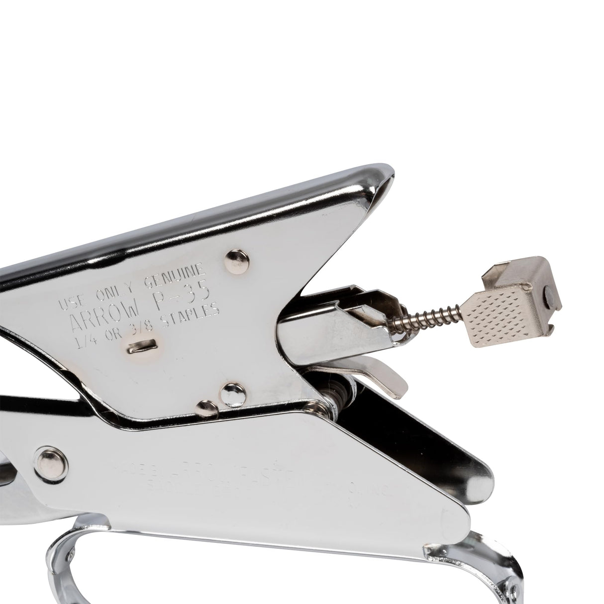 Arrow P35 Heavy Duty Handheld Plier Stapler for Crafts, Office, and Insulation, Uses 1/4-Inch and 3/8-Inch Staples , Silver