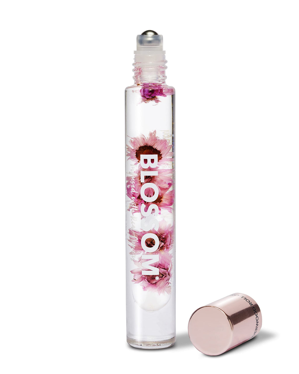 Blossom Roll on Perfume Oil for Women, Alcohol Free Rollerball Perfume with Essential Oil, Infused with Real Flowers, Made in USA, 0.20 oz (Lemon, Bergamot, Violet, White Musk), Cactus Flower