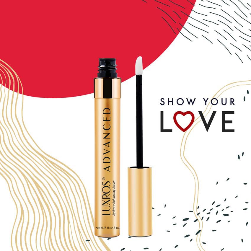 LUXROS Advanced Growth Serum for Full, Thick Eyebrows - USA Made, See Results in 4-8 Weeks (5 ml)