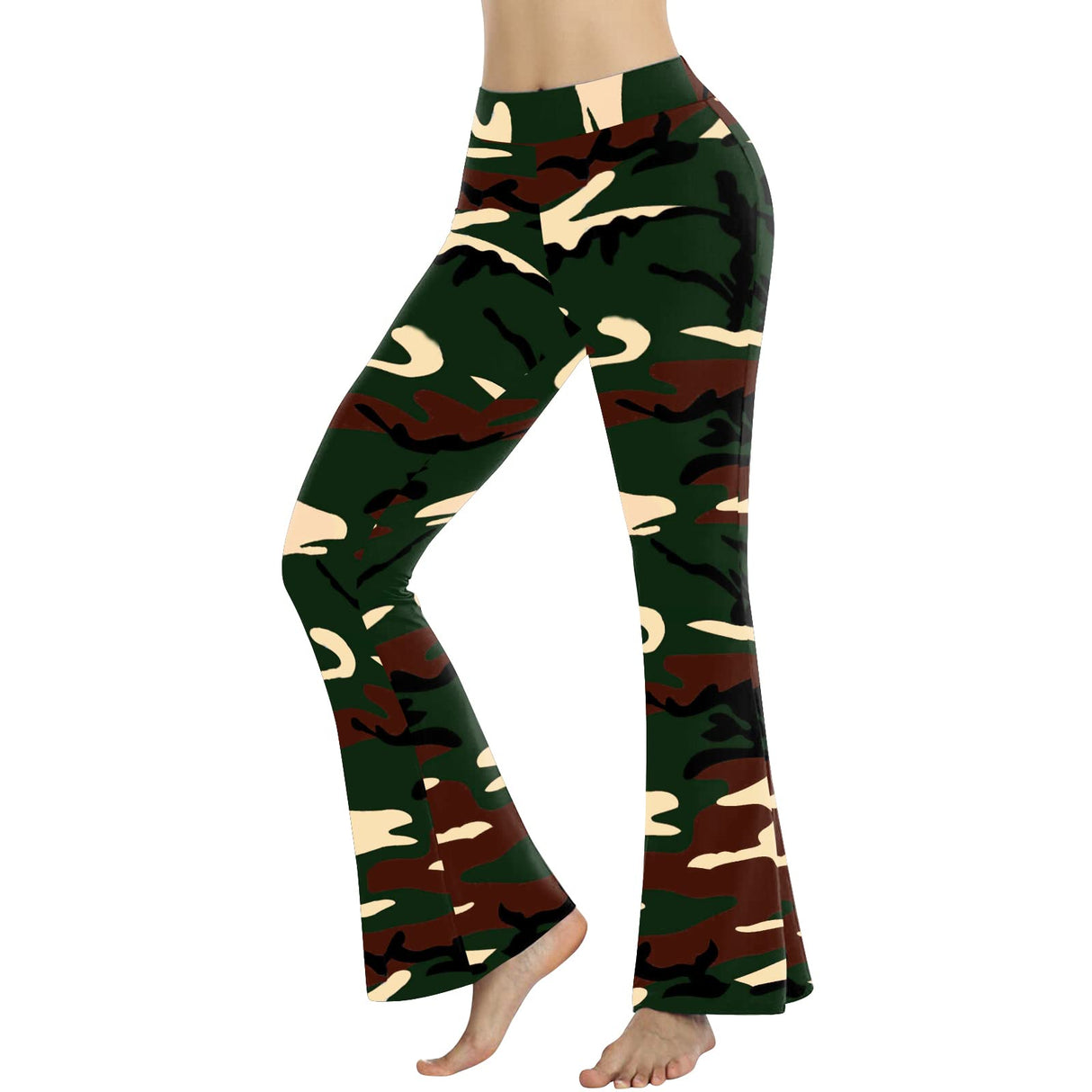 Sweet Hearts Flare Yoga Pants for Women- High Waisted Bootcut Leggings Casual Stretchy Palazzo Wide Leg Pants Made in USA
