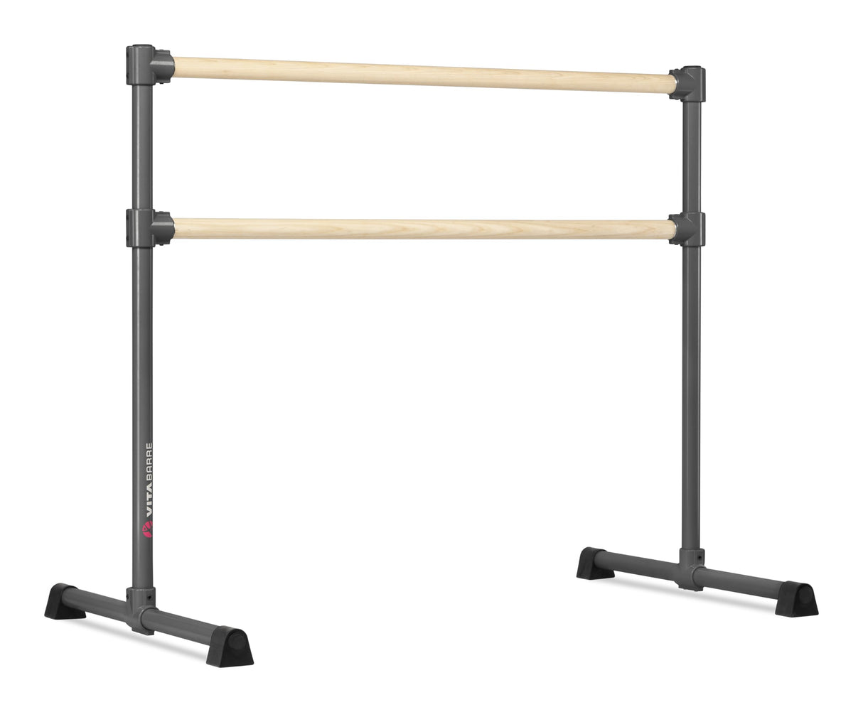 VITA Barre Portable Freestanding Double Ballet Barre, Extreme, Wood | Fixed Height, Made in USA, Home or Gym Exercise Equipment for Kids & Adults | Dance, Fitness, Pilates