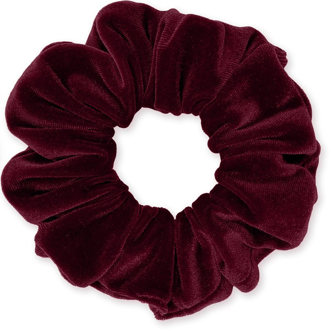 Velvet Scrunchies Premium Plush Soft Ponytail Holder Made in the USA Black