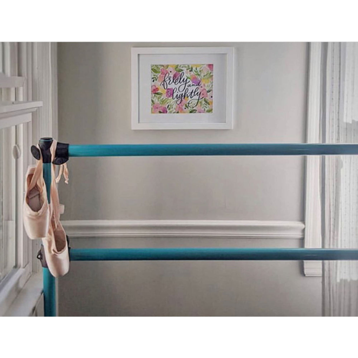 VITA Barre Portable Freestanding Double Ballet Barre, Prodigy, Aluminum | Adjustable Height, USA Made, Home or Gym Exercise Equipment for Kids & Adults | Dance, Fitness, Pilates
