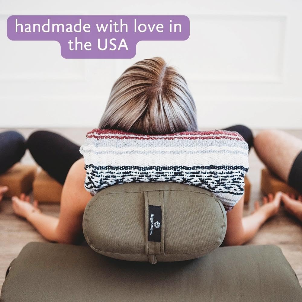 Hugger Mugger Standard Yoga Bolster - Firm, Supportive, Handmade, Durable