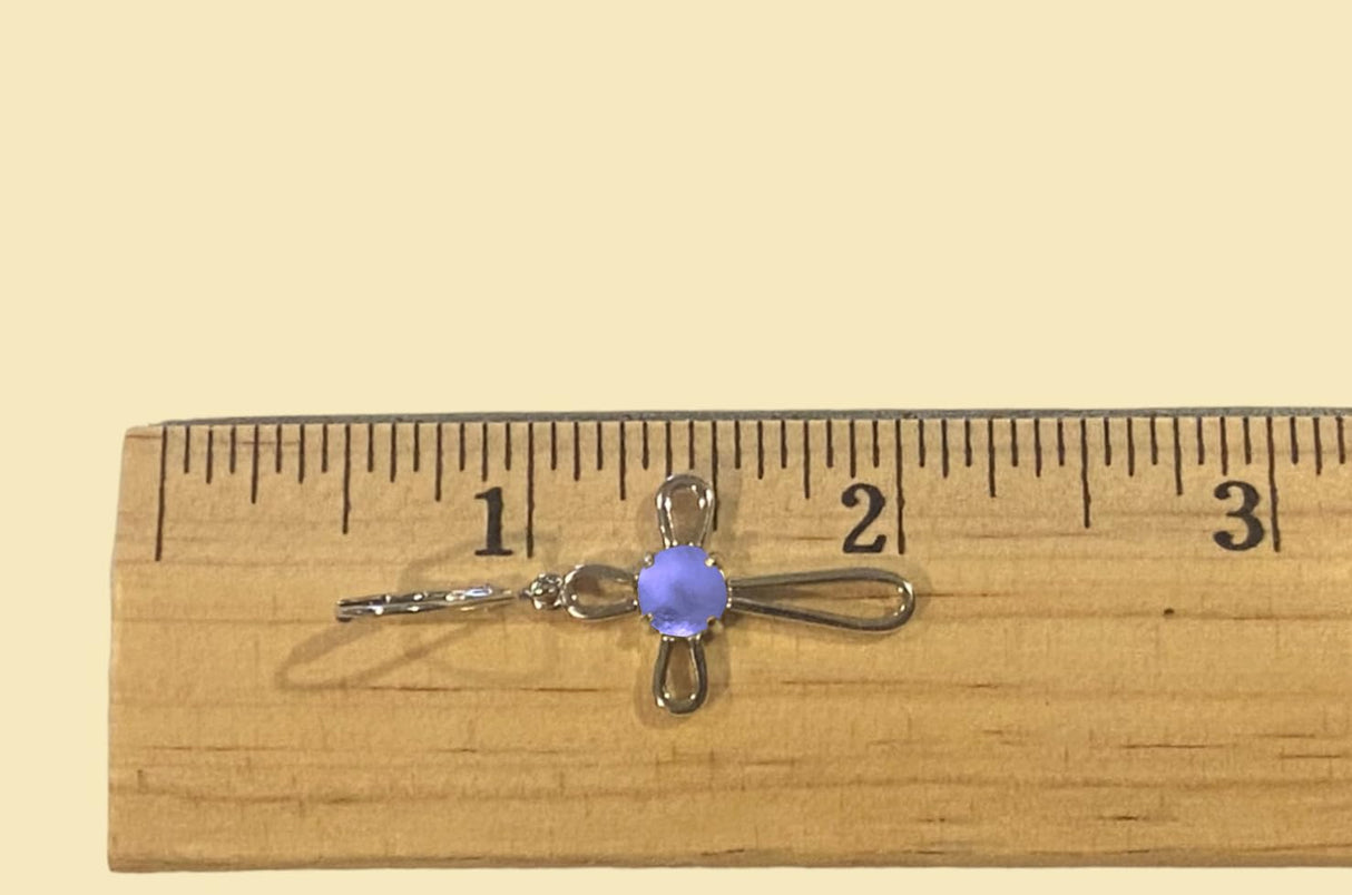 Bottled Up Designs Handmade Recycled Antique Glass and Bottles Sterling Silver At The Cross Lever-Back Earrings (Vintage Aqua Mason Jar)