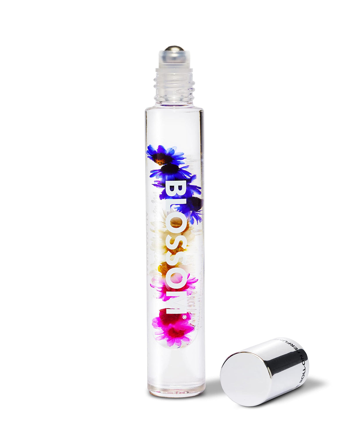 Blossom Roll on Perfume Oil for Women, Alcohol Free Rollerball Perfume with Essential Oil, Infused with Real Flowers, Made in USA, 0.20 oz (Lemon, Bergamot, Violet, White Musk), Cactus Flower
