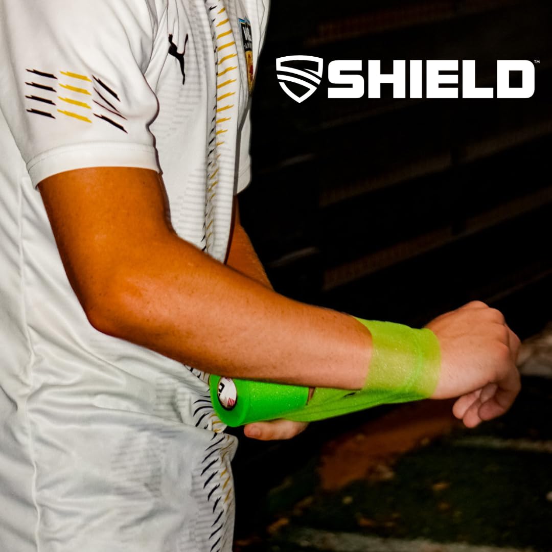 Shield Athletic Underwrap | Bulk Case 48 Rolls of PreWrap, Hair Tie, Headband, Patellar Support, Pre-Wrap Athletic Tape, 2.75" X 30 SYards, Foam Barrier Skin Protection, Flexible, Breathable Red