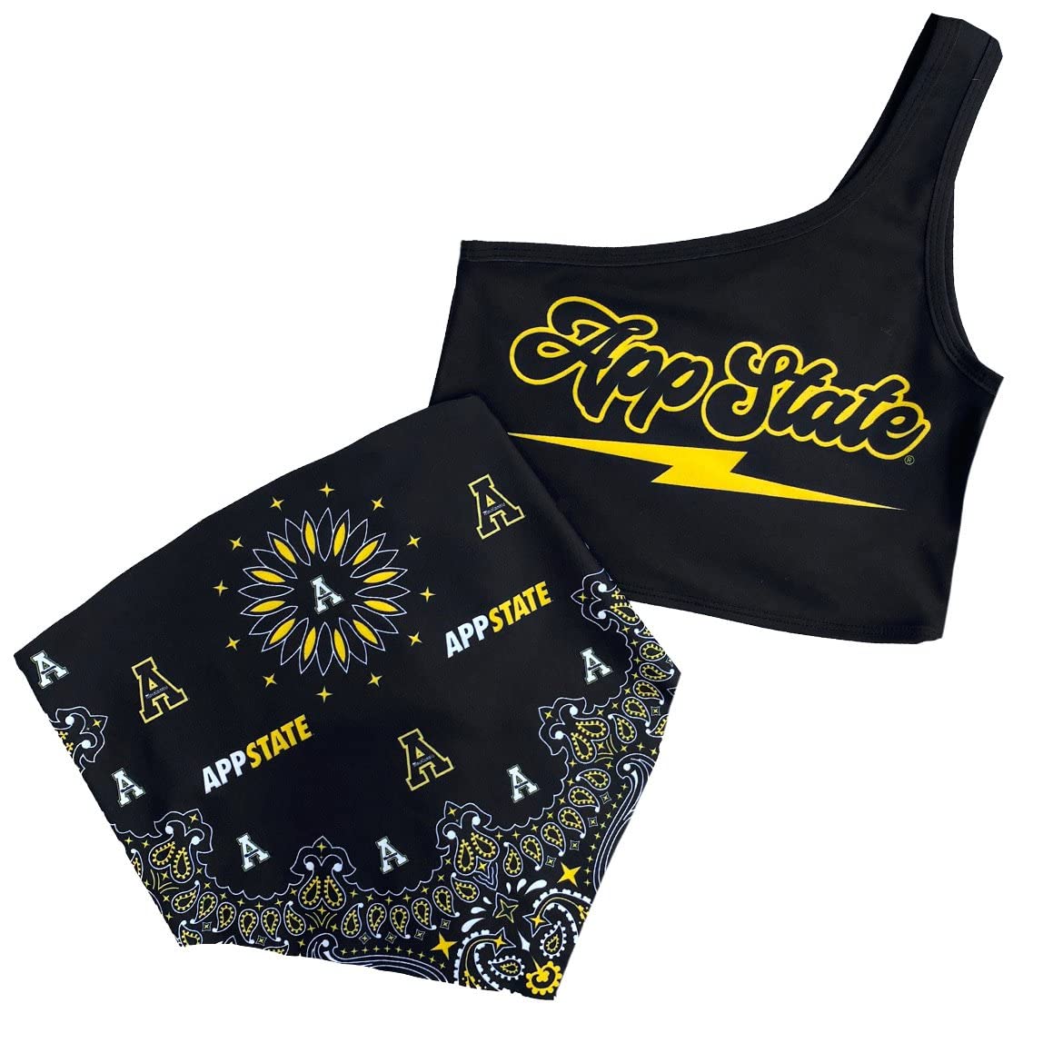 Lojobands Women's Bandana Top Tailgate Outfit College Tank Top Crop Top Made in USA One Size Fits Most