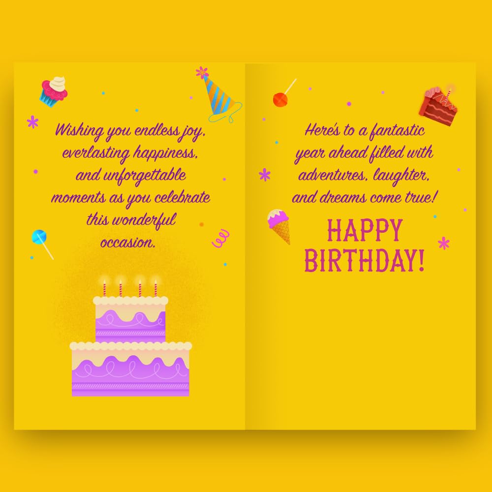 Prime Greetings Friend Birthday Card, Made in America, Eco-Friendly, Thick Card Stock with Premium Envelope 5in x 7.75in, Packaged in Protective Mailer
