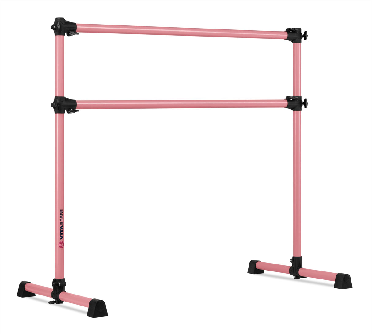 VITA Barre Portable Freestanding Double Ballet Barre, Prodigy, Aluminum | Adjustable Height, USA Made, Home or Gym Exercise Equipment for Kids & Adults | Dance, Fitness, Pilates