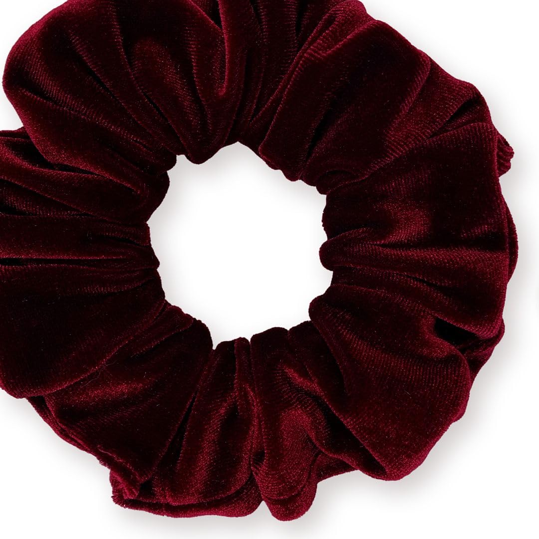 Velvet Scrunchies Premium Plush Soft Ponytail Holder Made in the USA Black