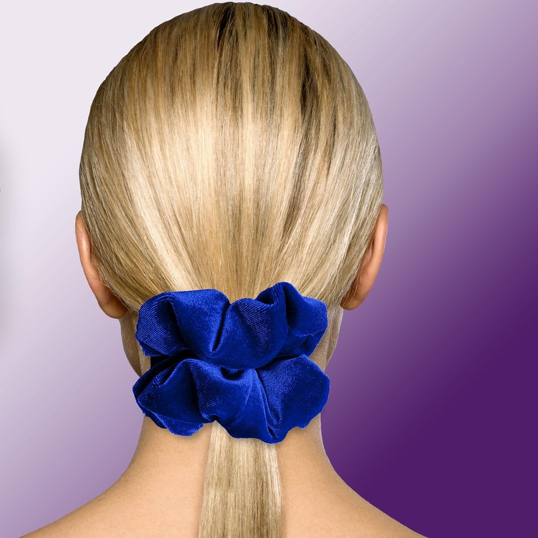 Velvet Scrunchies Jumbo Size Plush Big Ponytail Holders Thick Braided Locked Hair Big Made in the USA Green Pine