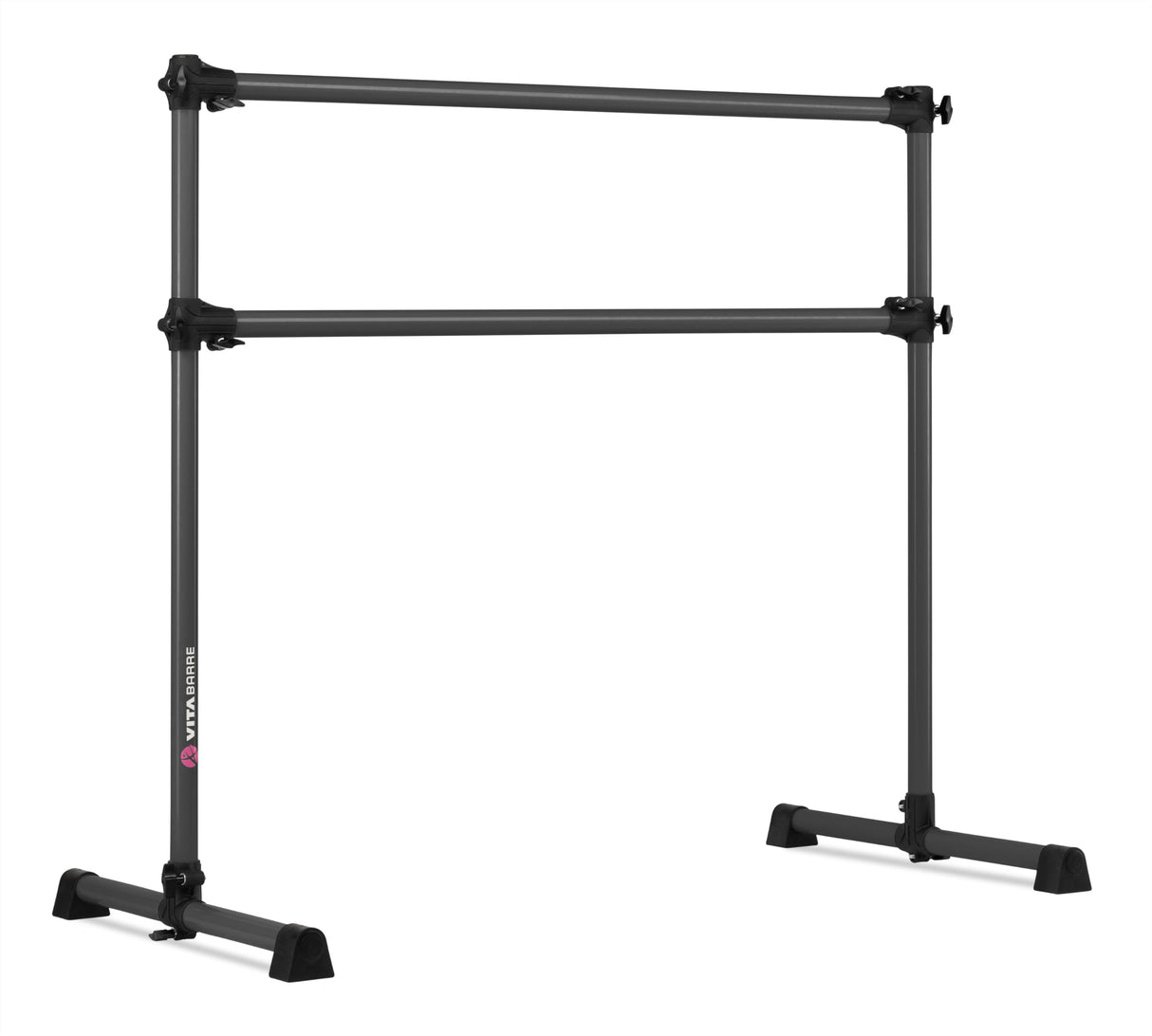VITA Barre Portable Freestanding Double Ballet Barre, Prodigy, Aluminum | Adjustable Height, USA Made, Home or Gym Exercise Equipment for Kids & Adults | Dance, Fitness, Pilates