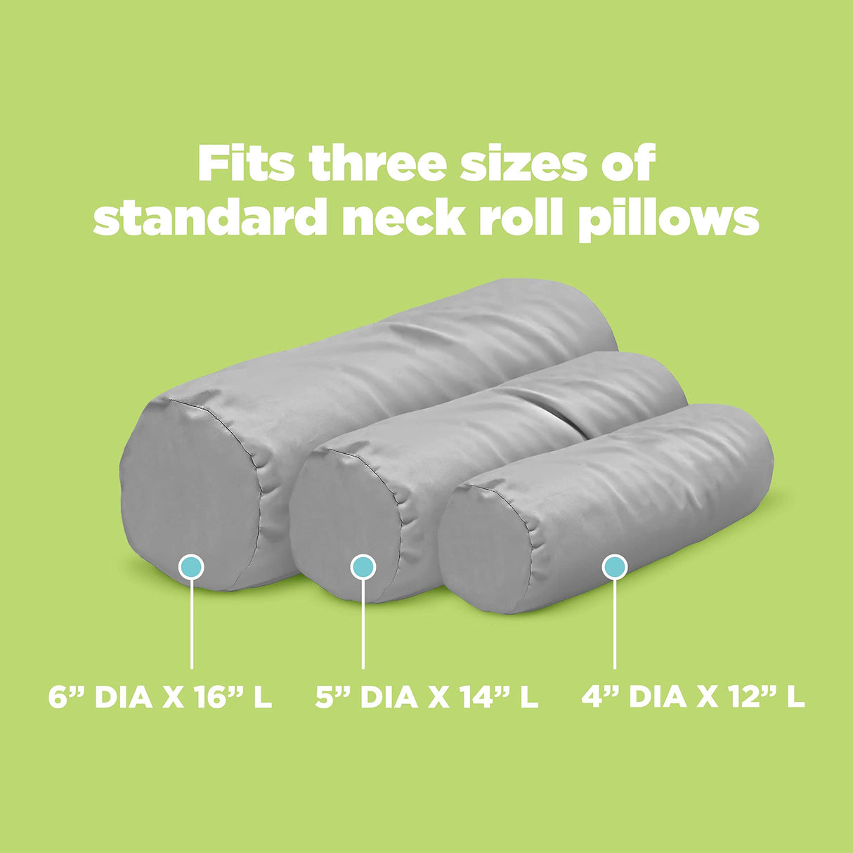 Bean Products Neck Roll Pillowcases | Cotton, 10 oz. Heavy Duty | Navy (6" x 16")