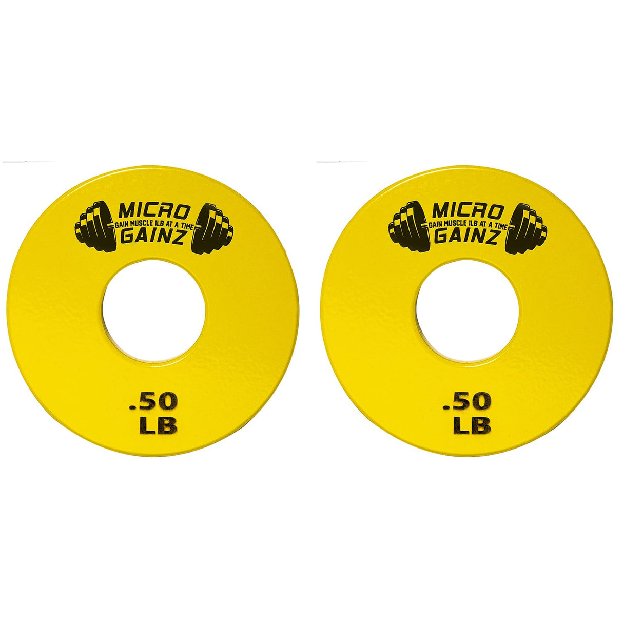 Micro Gainz Standard 1-Inch Center Hole Fractional 2 Pcs Color Weight Plates, Choose (.25LB-1LB) Designed for Standard 1-Inch Dumbbell & Barbell for Strength Training, Made in USA