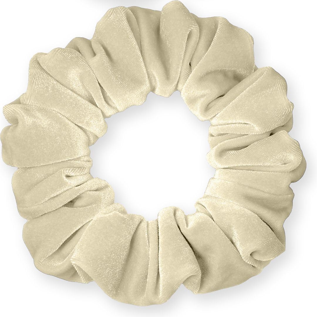 Velvet Scrunchies Jumbo Size Plush Big Ponytail Holders Thick Braided Locked Hair Big Made in the USA Green Pine