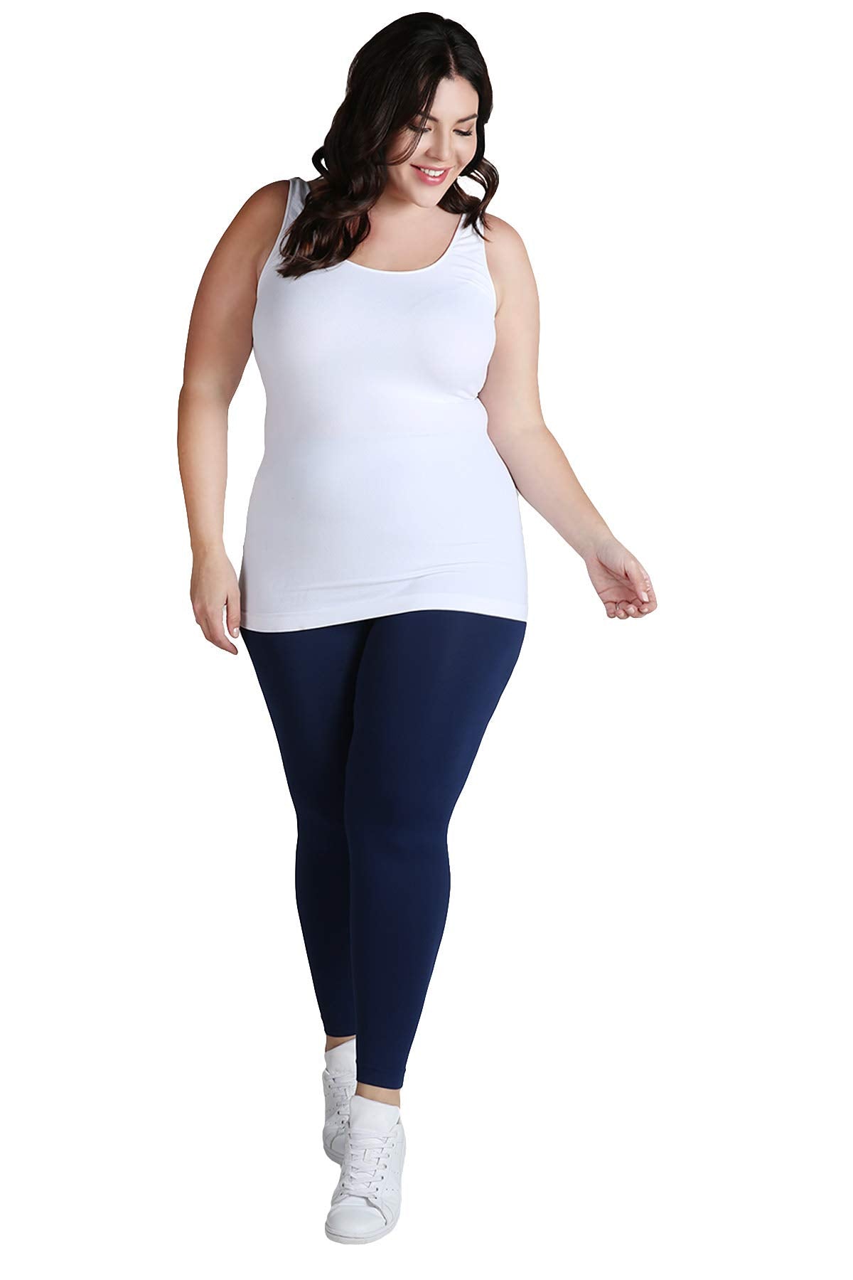 NIKIBIKI Women Seamless Premium Classic Tank Top, Made in U.S.A, Plus Size