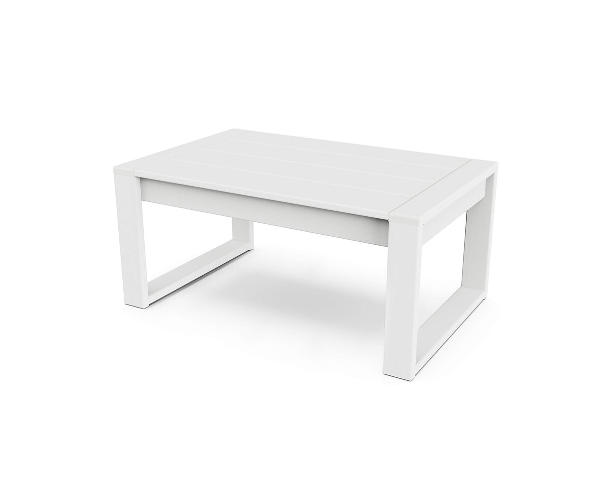 POLYWOOD® Edge Coffee Table, White