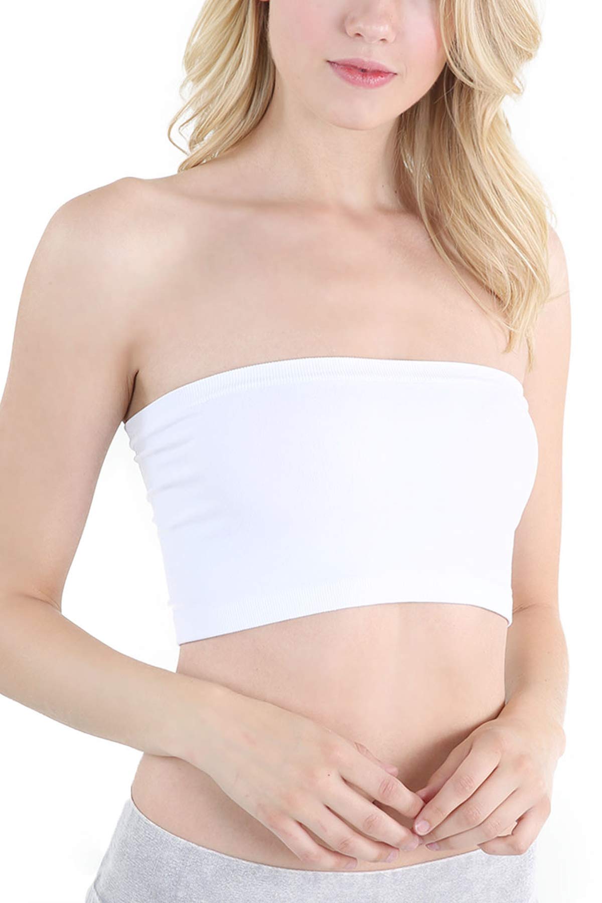 NIKIBIKI Women Seamless Basic Bandeau, Made in U.S.A, One Size