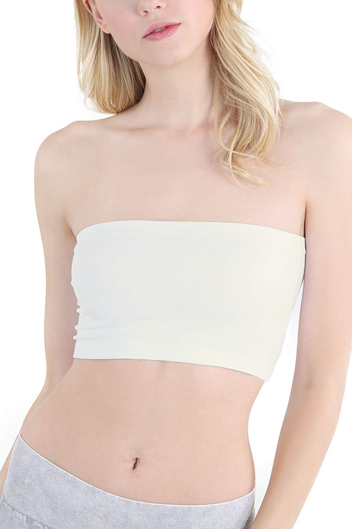 NIKIBIKI Women Seamless Basic Bandeau, Made in U.S.A, One Size