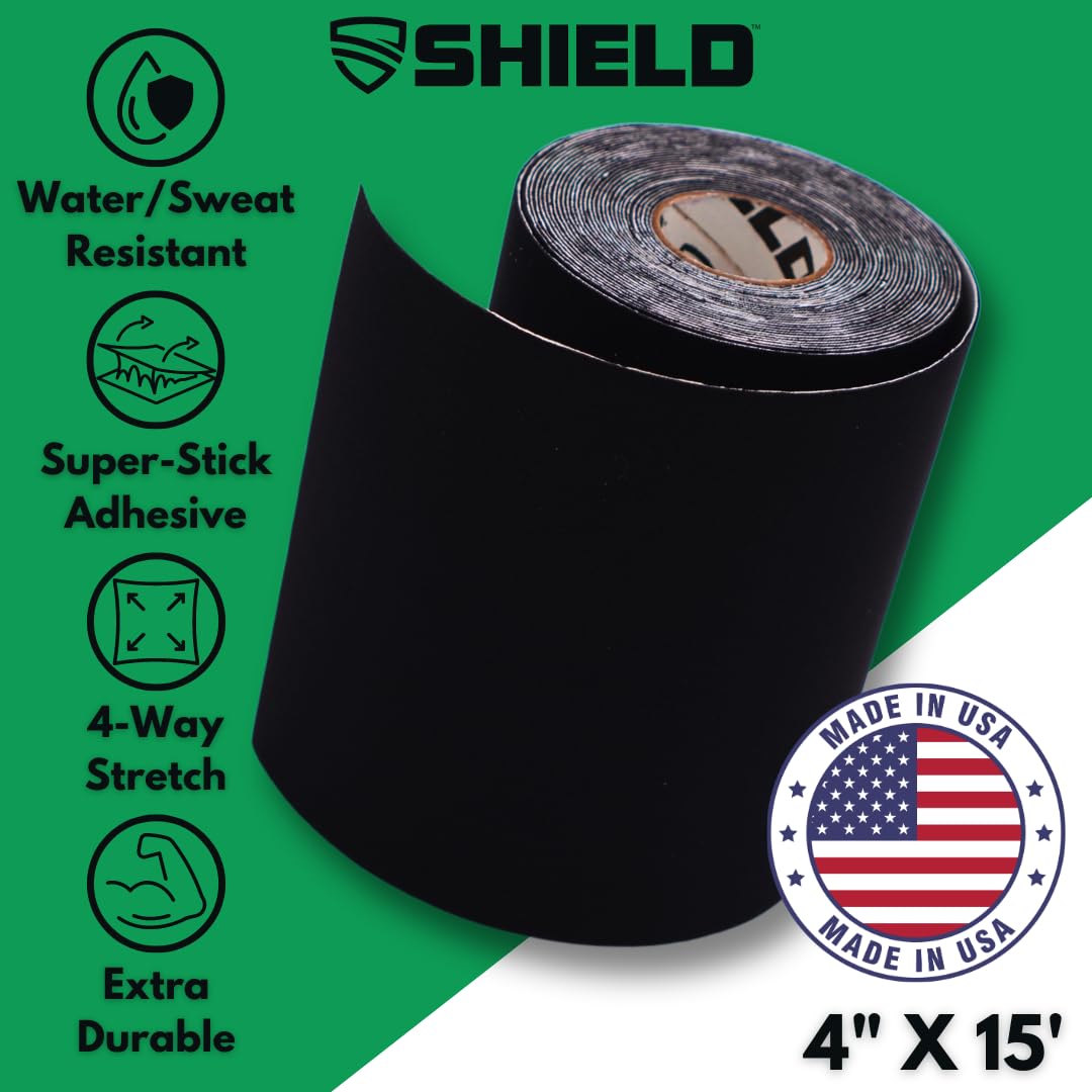 SHIELD Turf Tape Youth | Turf Tape Football Youth - Waterproof, USA Made, 5 Yards, Extra Arm Protection, 4-Way Stretch Flexibility, White