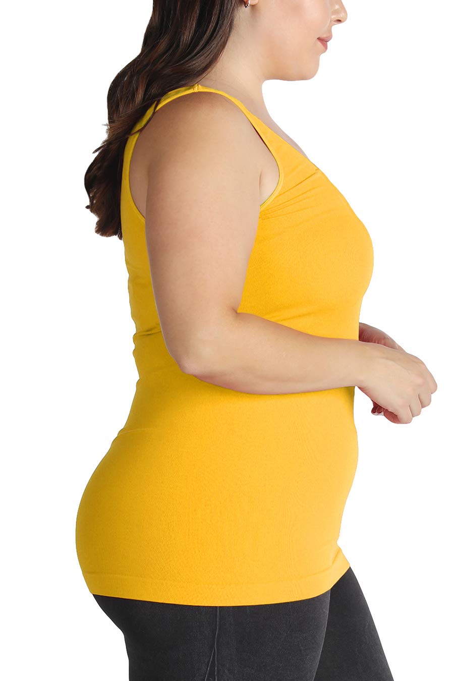 NIKIBIKI Women Seamless Premium Classic Tank Top, Made in U.S.A, Plus Size