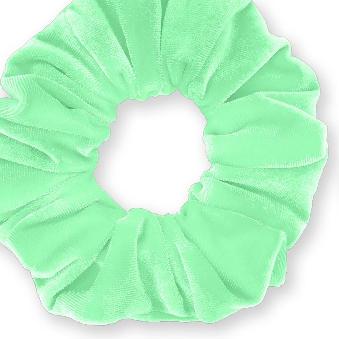 Velvet Scrunchies Premium Plush Soft Ponytail Holder Made in the USA Black