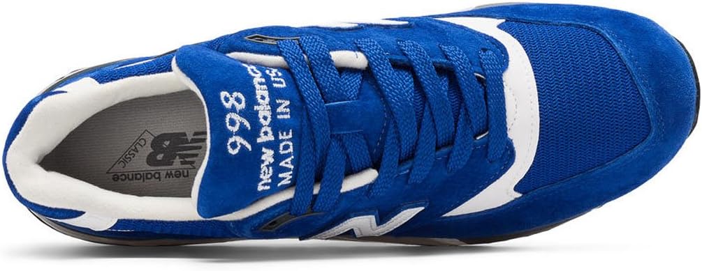 New Balance - Mens Made in The USA ML998CV1 Classics Shoes, Size: 8 D(M) US, Color: Blue/White