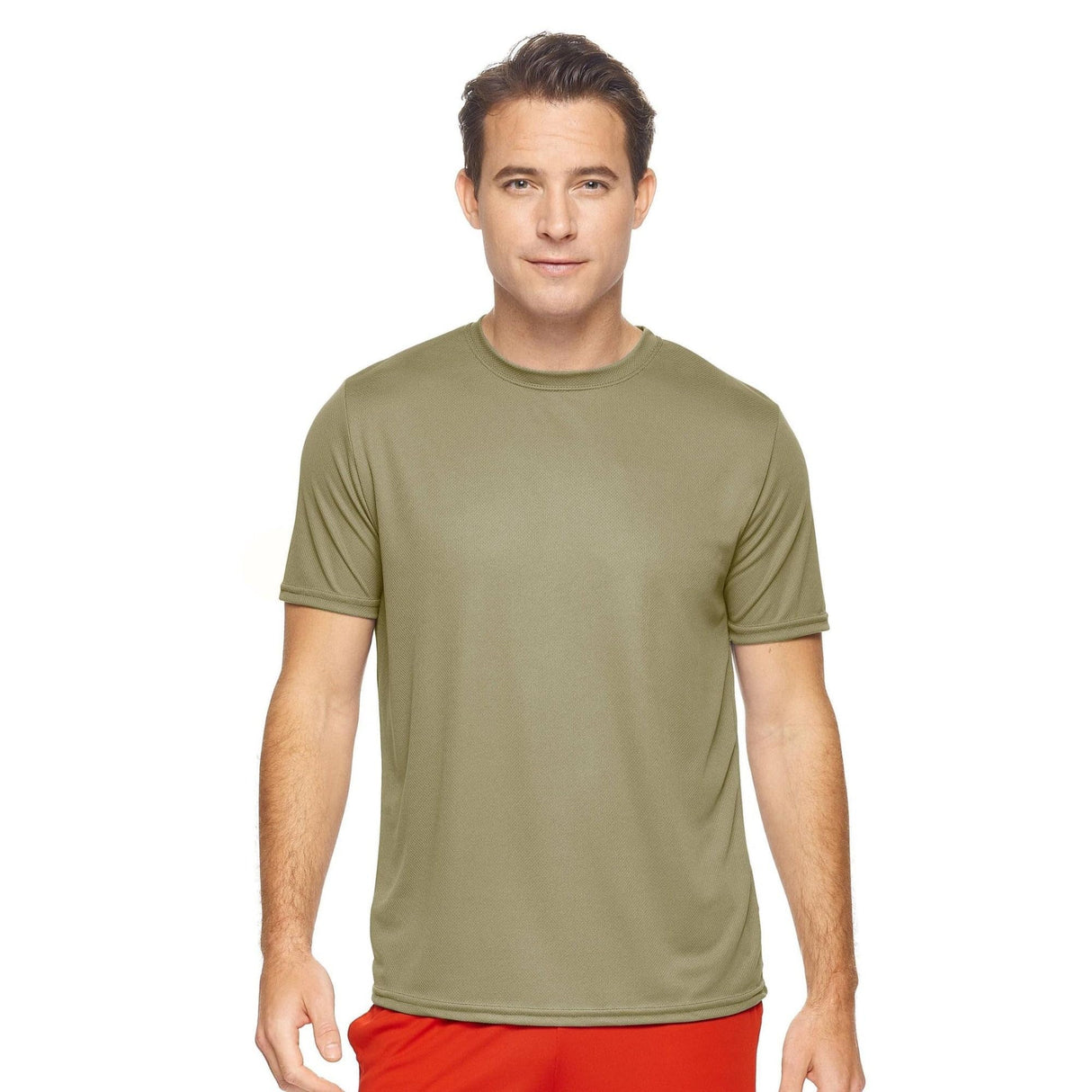 Expert Brand USA-Made Men's Oxymesh Crewneck Short Sleeve Active T-Shirt for Sports Hiking Running Gym