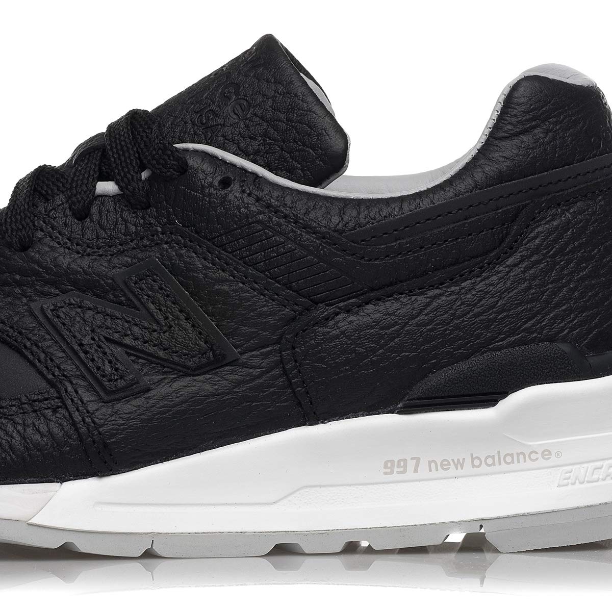 New Balance 997 Made in The USA Black Leather Trainers