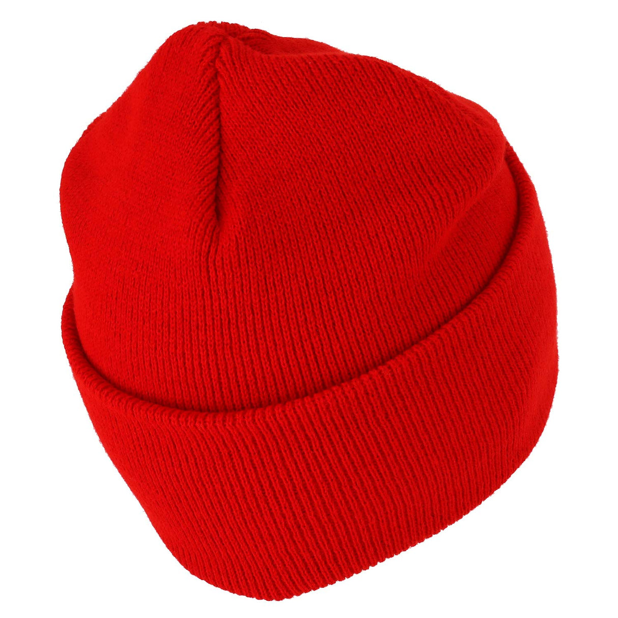 Made in USA Grey American Flag Embroidered Knit Cuff Long Beanie