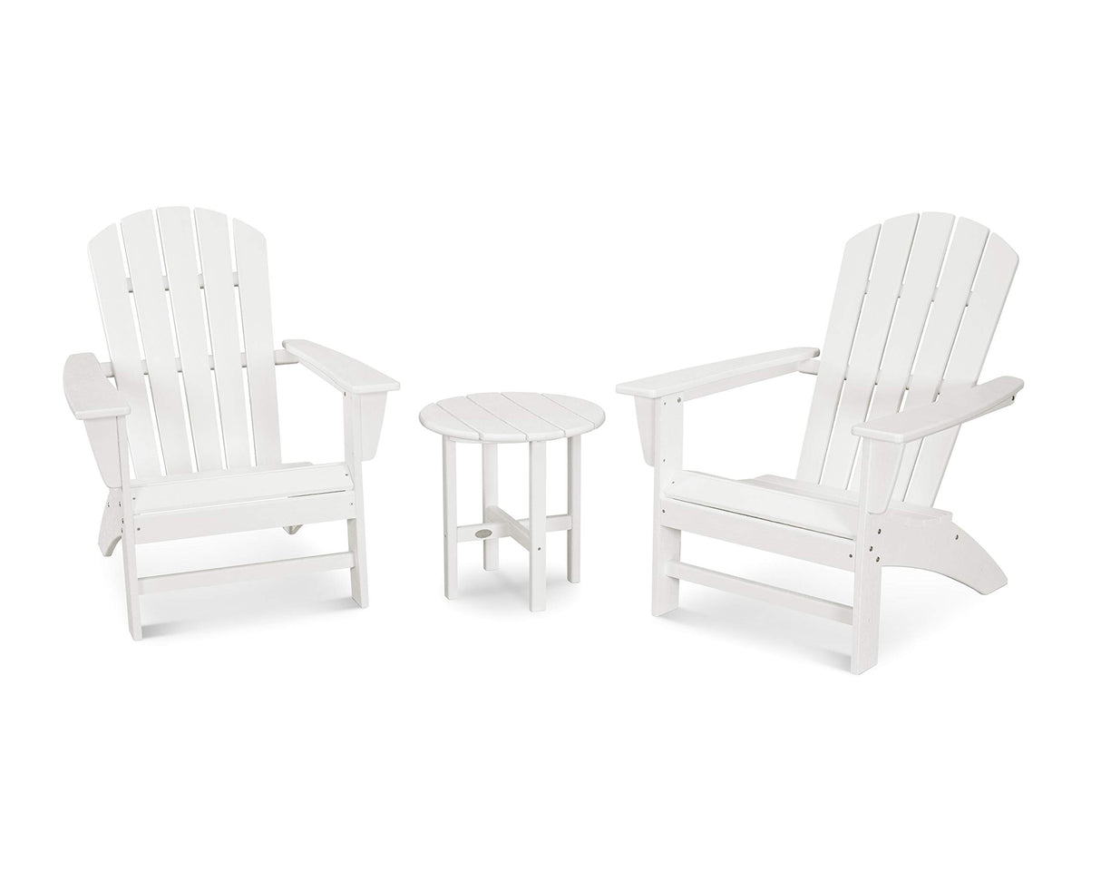 POLYWOOD Nautical 3-Piece Adirondack Chair Set