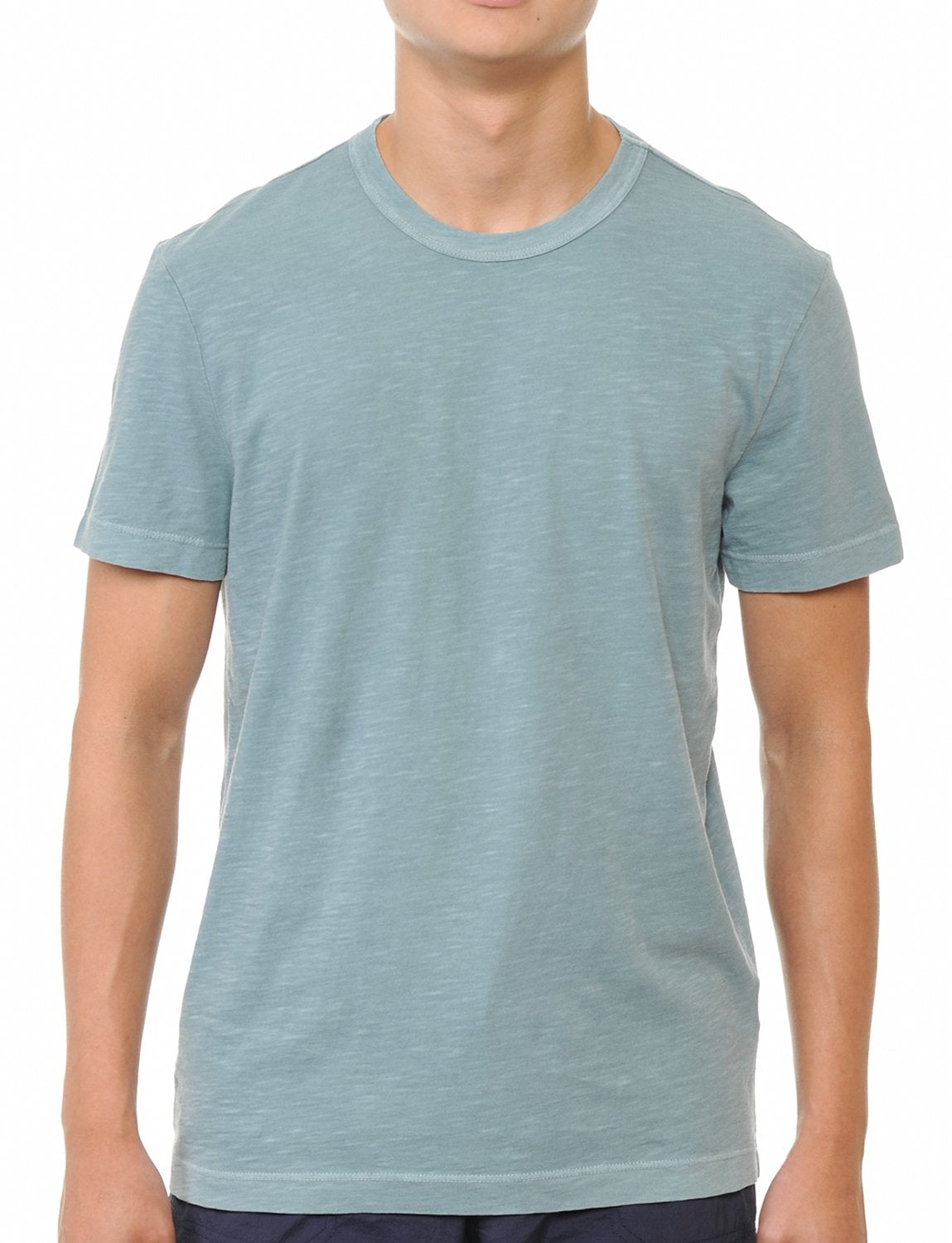 YURO-K Men's Premium Binded Neck Cotton Classic Short Sleeve Crew T-Shirt